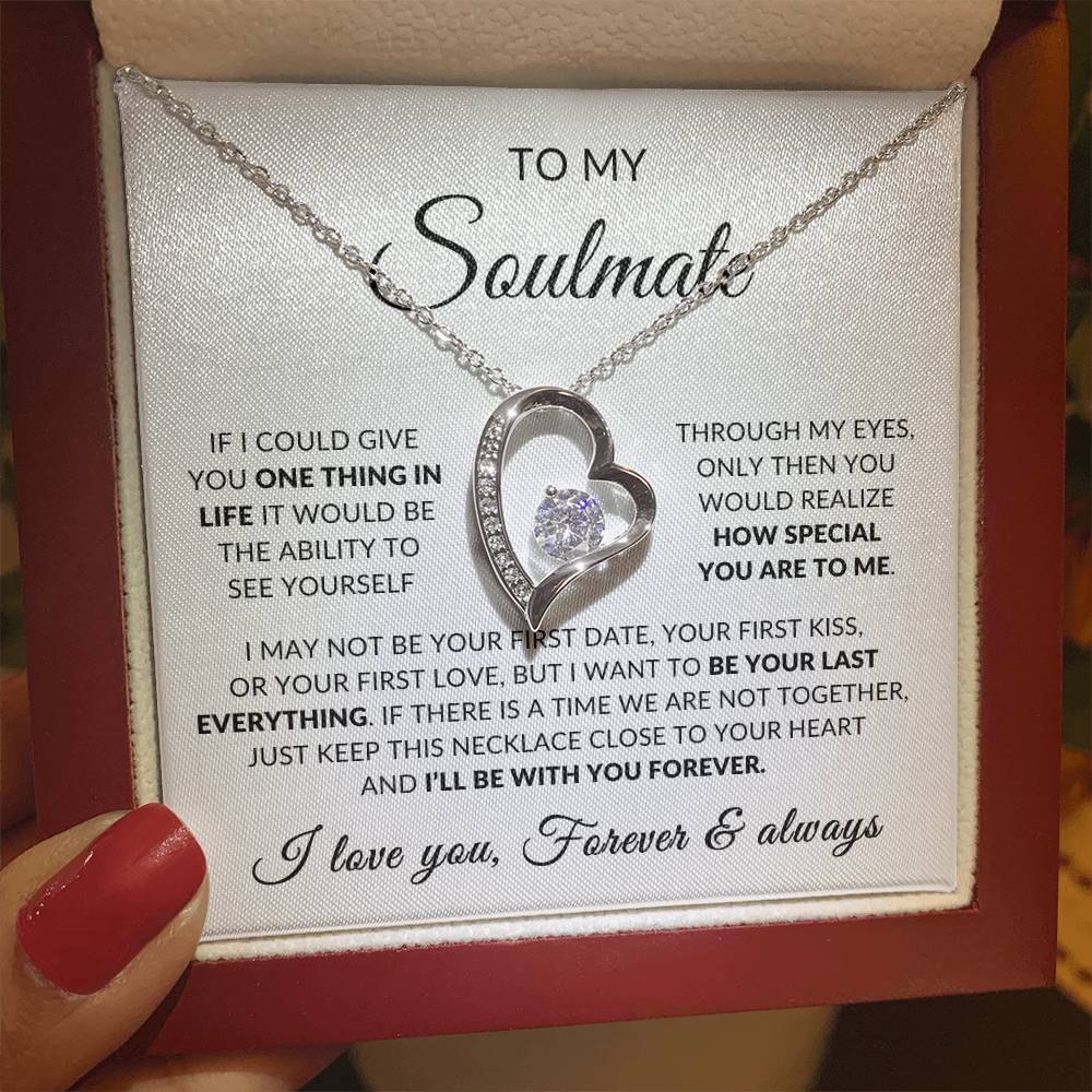 To My Soulmate | How Special You Are To Me, Forever Love Necklace - White Card