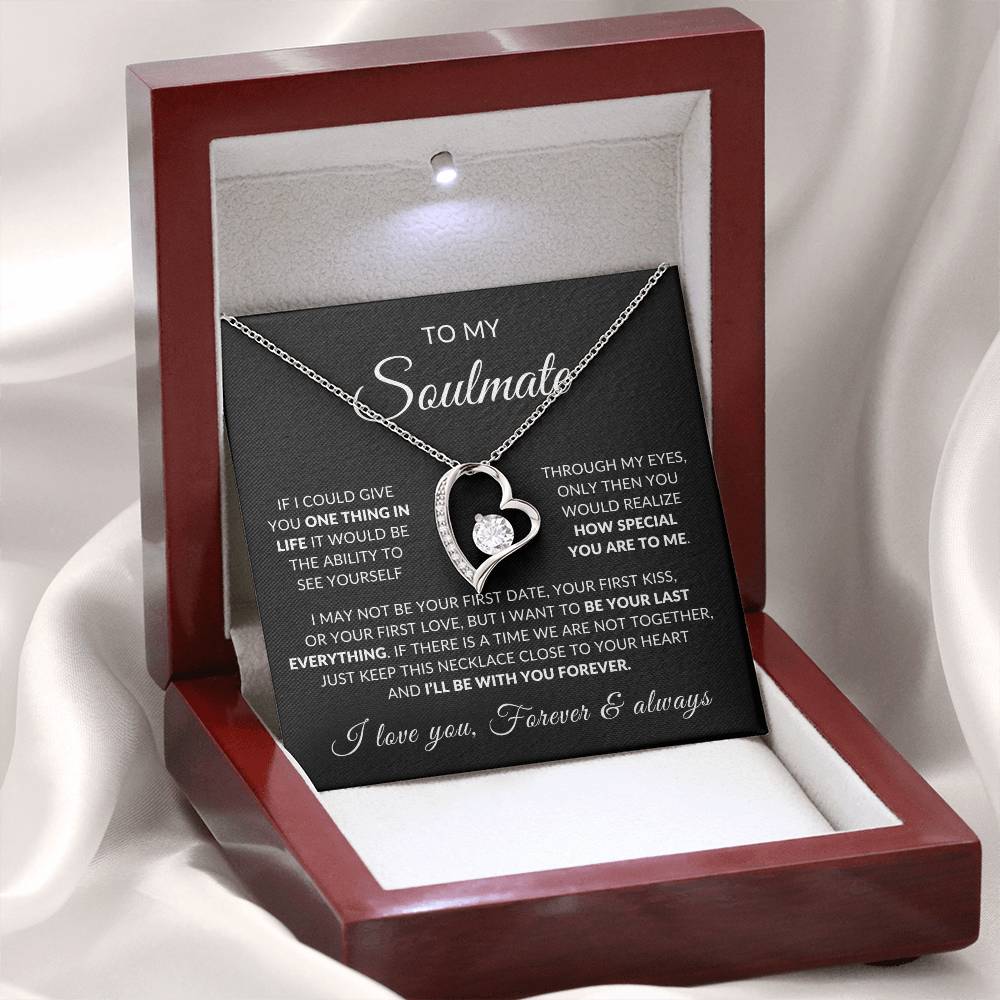 To My Soulmate | How Special You Are To Me, Forever Love Necklace - Black Card