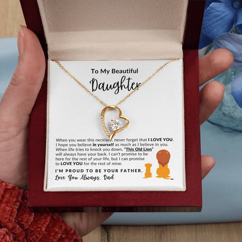 To Daughter Necklace| Lion Dad