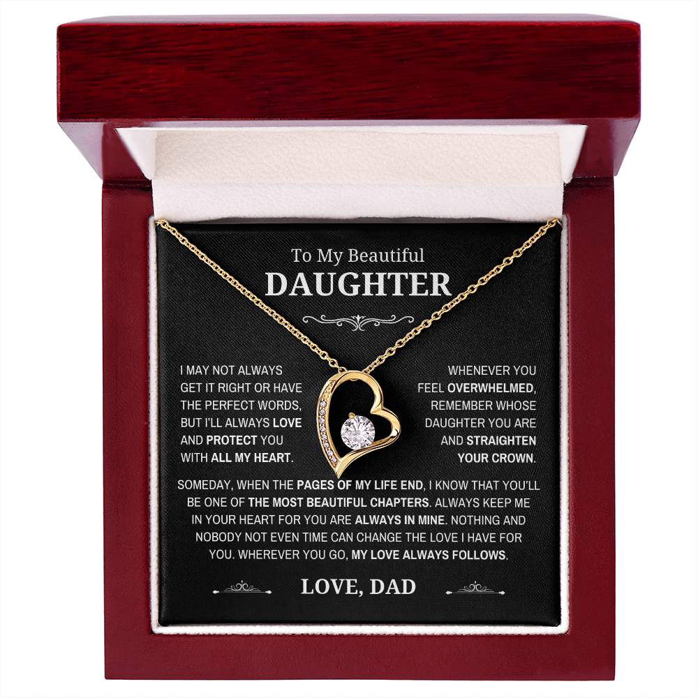 Daughter Necklace| My Love Always Follows