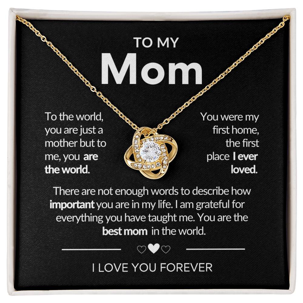 To My Mom Necklace | You're The World