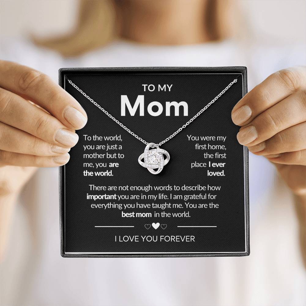 To My Mom Necklace | You're The World