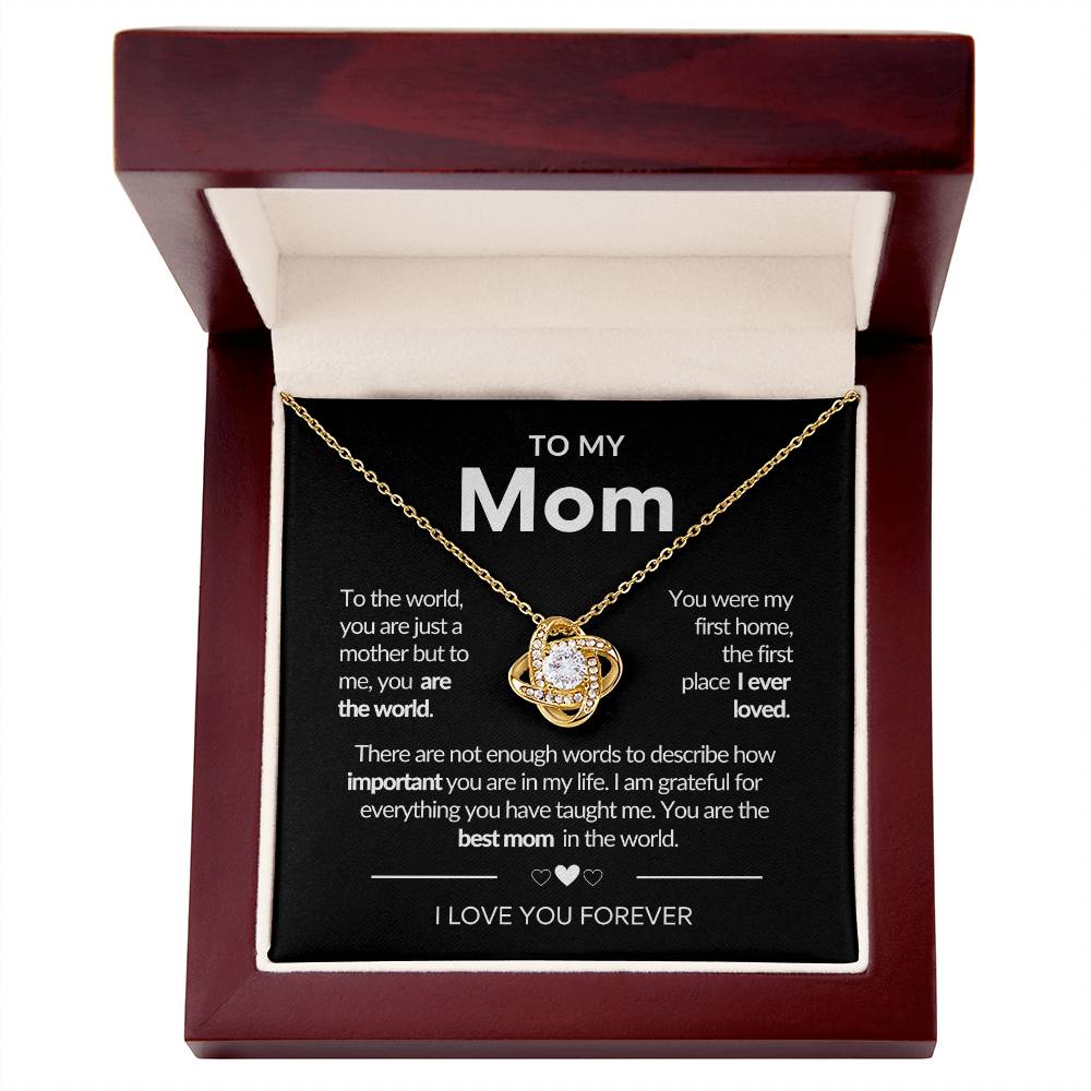 To My Mom Necklace | You're The World