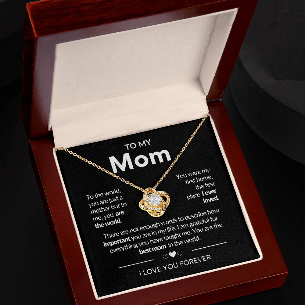 To My Mom Necklace | You're The World