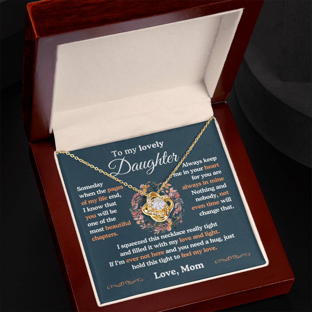 To My Lovely Daughter| The Most Beautiful Chapters| Love Knot Necklace