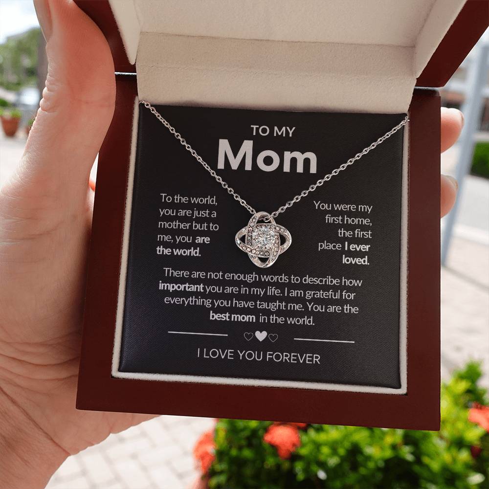 To My Mom Necklace | You're The World