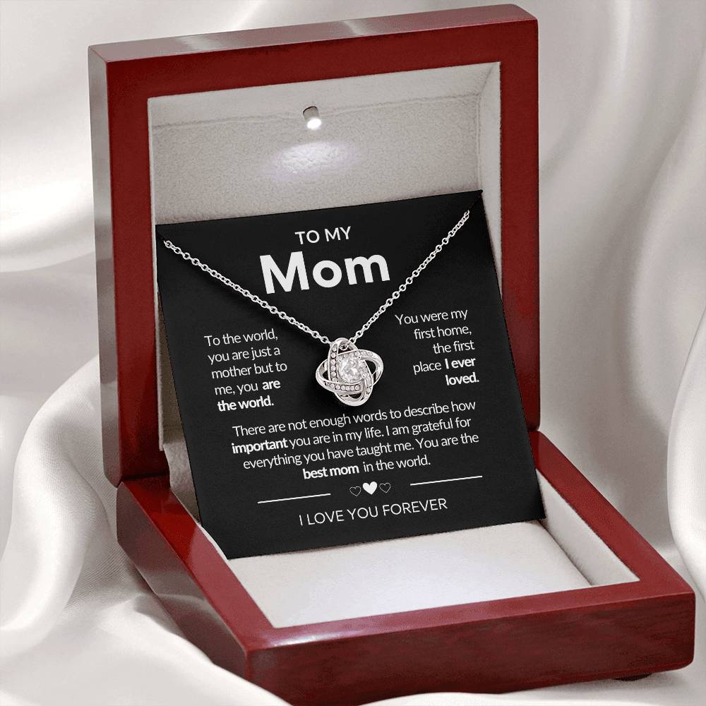 To My Mom Necklace | You're The World
