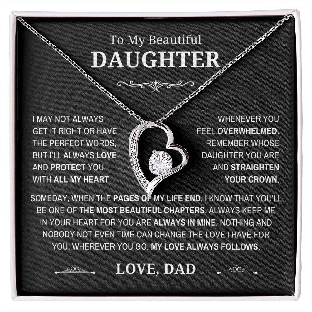 Daughter Necklace| My Love Always Follows