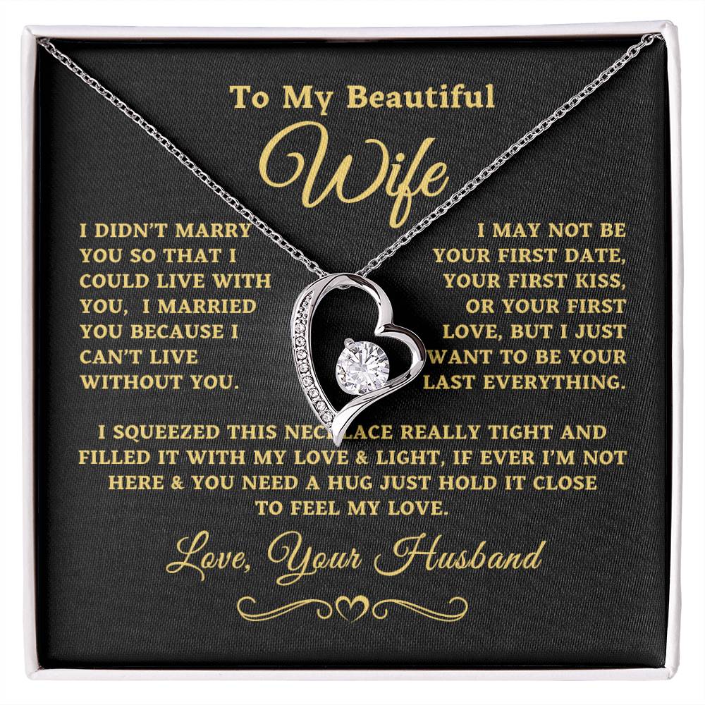 To Wife Necklace| Can't Live Without You