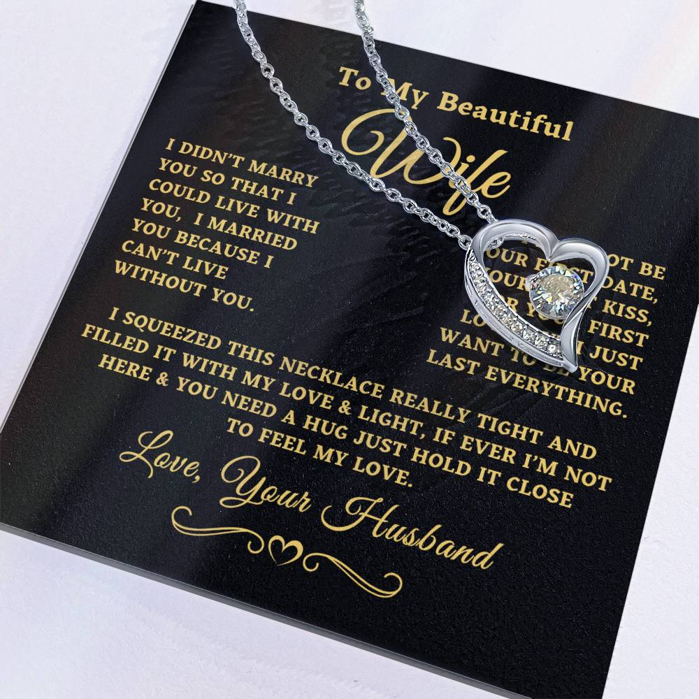 To Wife Necklace| Can't Live Without You
