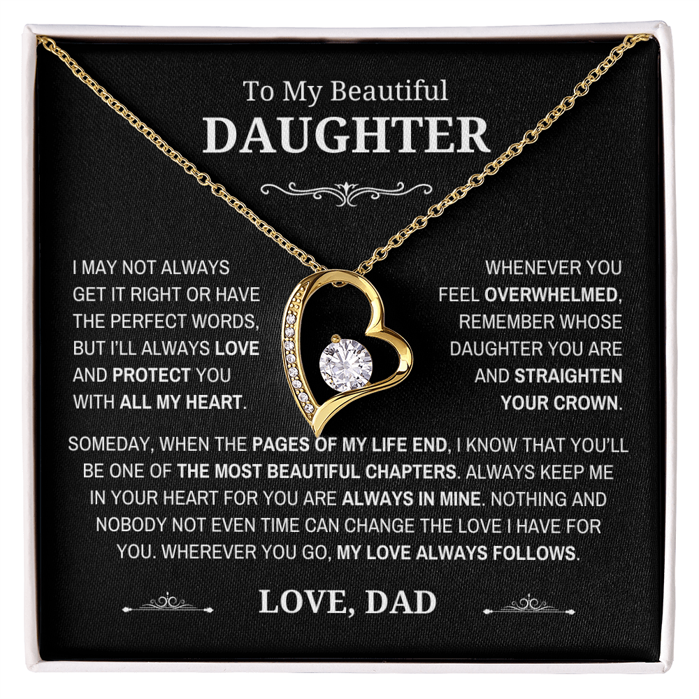 Daughter Necklace| My Love Always Follows