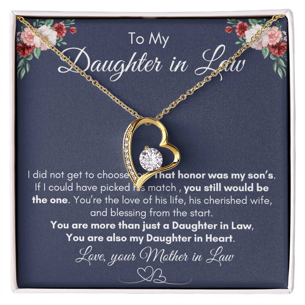 To My Daughter In Law| You're The Love Of His Life| Forever Love Necklace