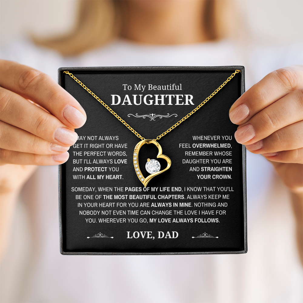 Daughter Necklace| My Love Always Follows