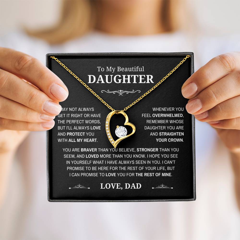 Daughter Necklace| Love You For The Rest Of My Life