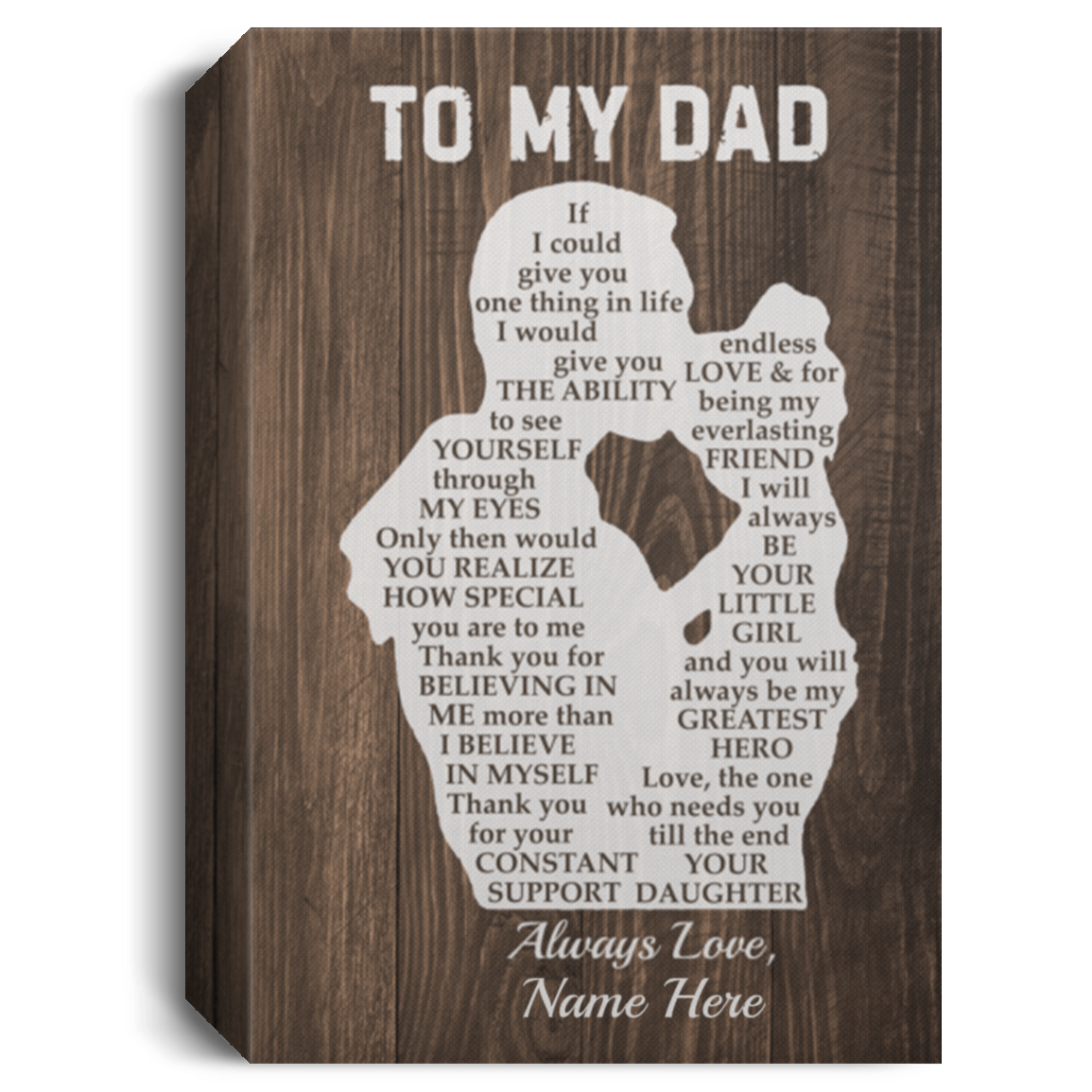 Personalized Canvas| To My Dad My Greatest Hero