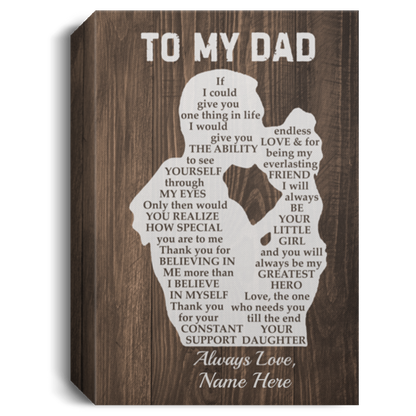 Personalized Canvas| To My Dad My Greatest Hero