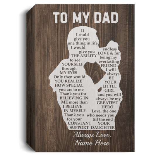 Personalized Canvas| To My Dad My Greatest Hero