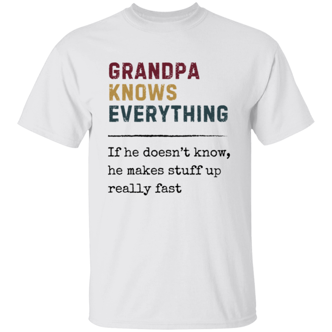 Funny T-shirt| Grandpa Knows Everything