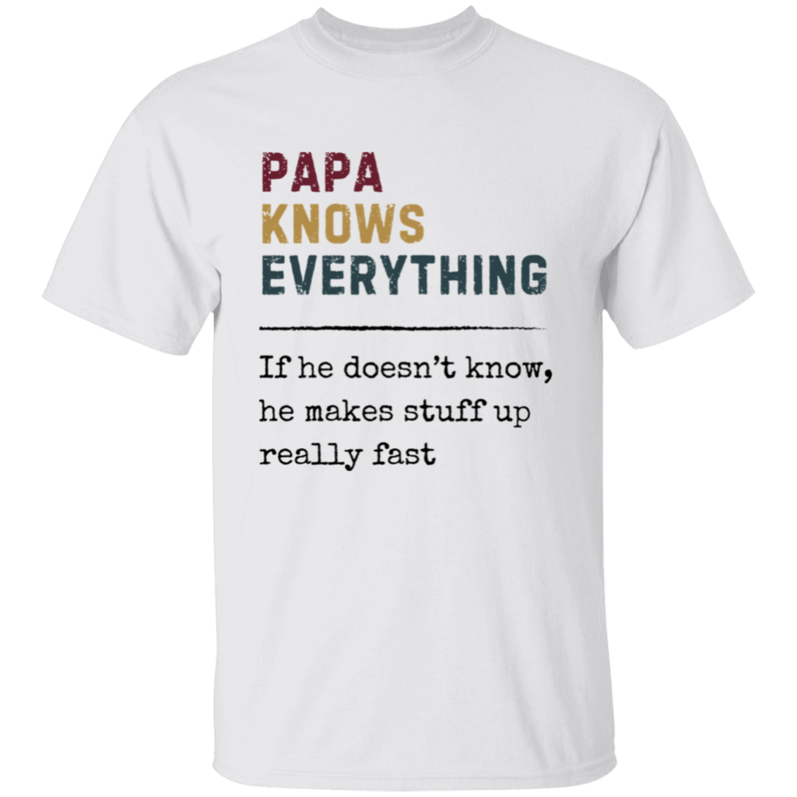 Funny Dad T-shirt| Papa Knows Everything