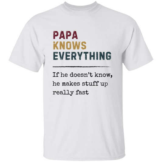 Funny Dad T-shirt| Papa Knows Everything