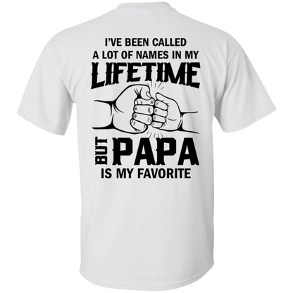 PAPA is My Favorite| Men's Casual Short-sleeved| White T-shirt For Summer