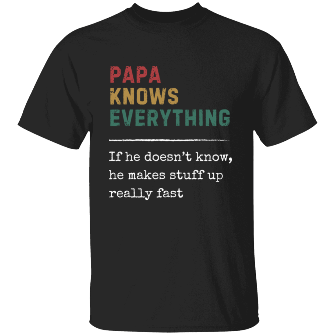 Funny Dad T-shirt| Papa Knows Everything