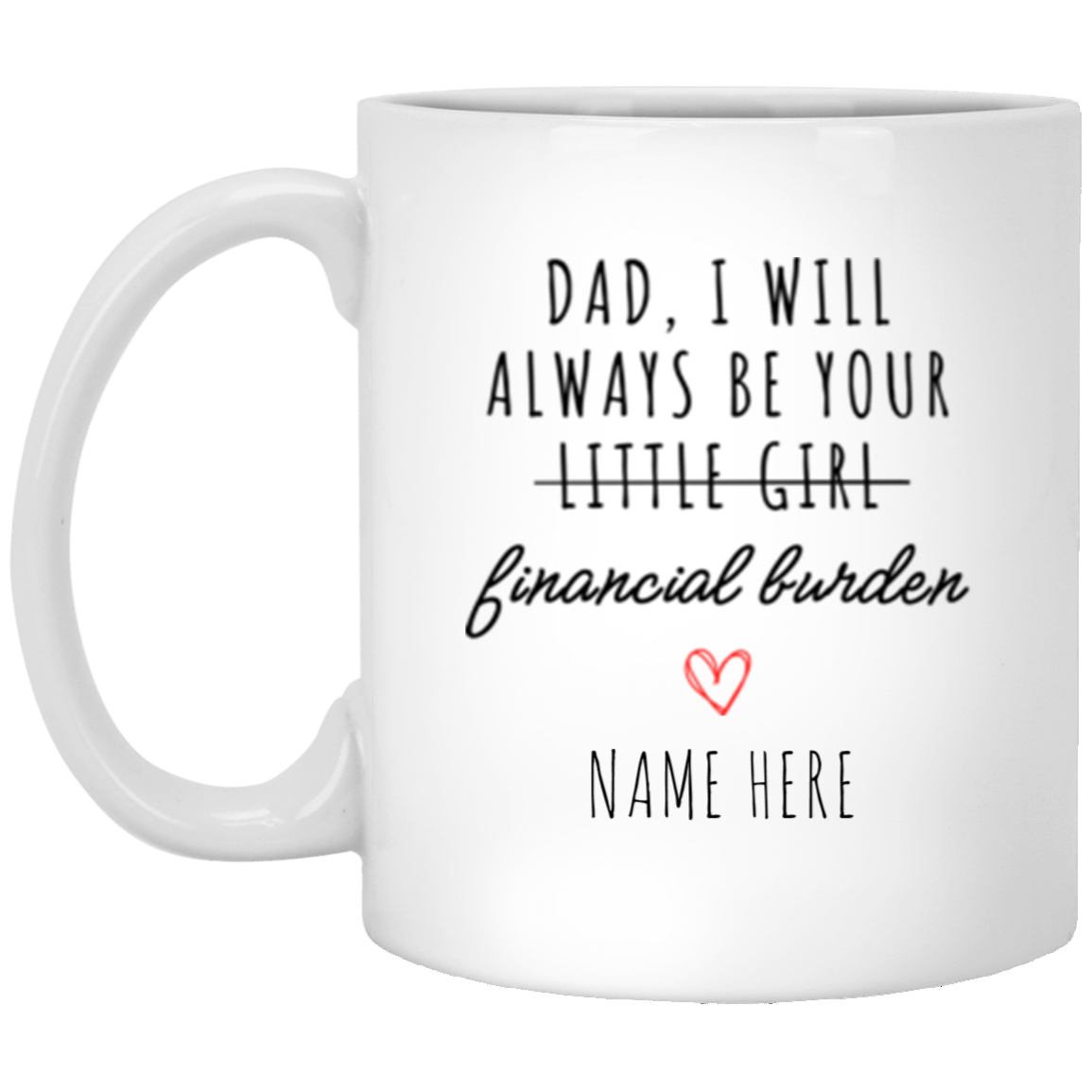 Personalized Mug| I'll Always Be Your Little Girl Financial Burden