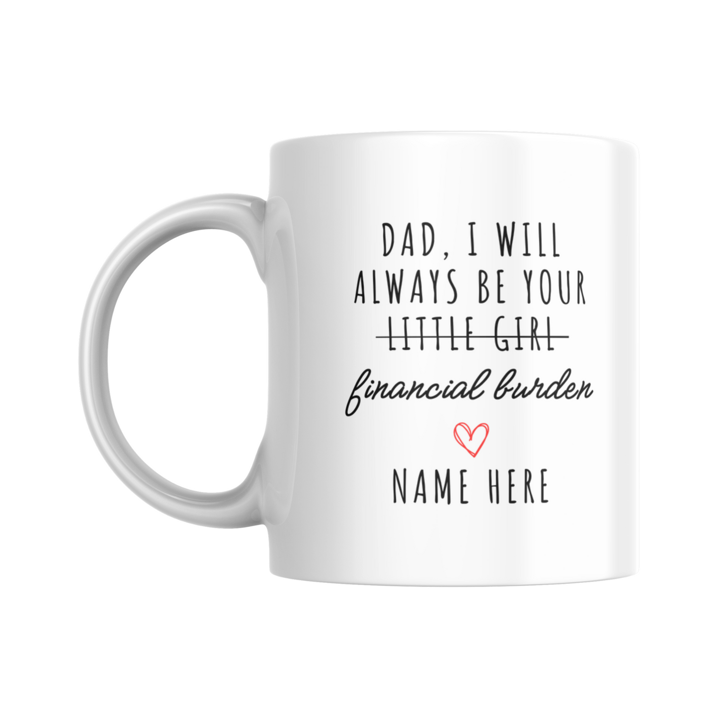 Personalized Mug| I'll Always Be Your Little Girl Financial Burden