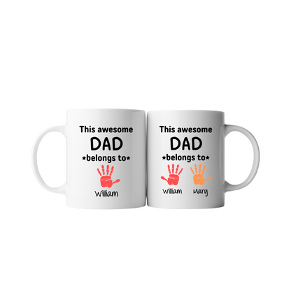 Personalized Mug| This Awesome Dad Belongs To