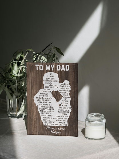 Personalized Canvas| To My Dad My Greatest Hero