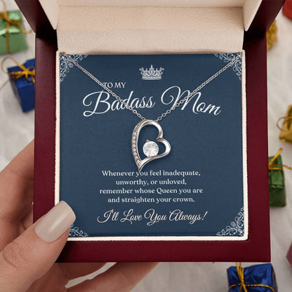 To My Badass Mom |  I Love You Always  Forever Love Necklace