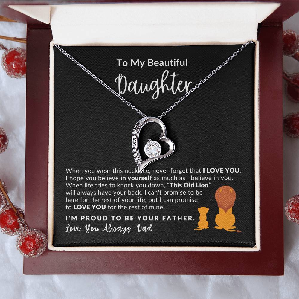 To Daughter Necklace| Lion Dad