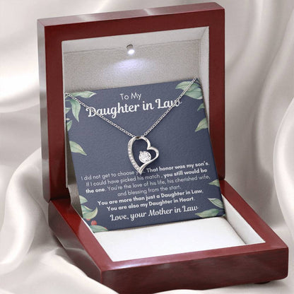 To My Daughter In Law| Also my Daughter in Heart| Forever Love Necklace