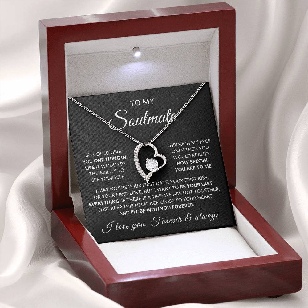 To My Soulmate | How Special You Are To Me, Forever Love Necklace -  Black Card