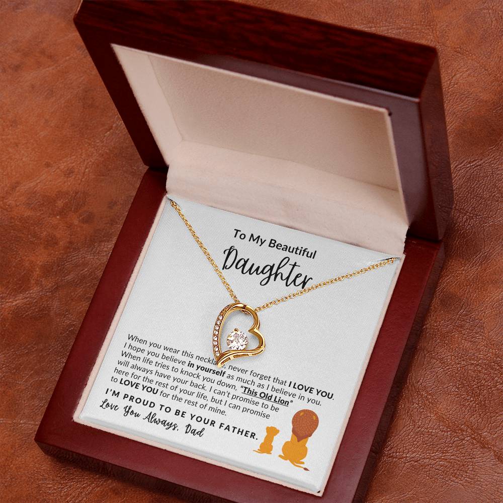 To Daughter Necklace| Lion Dad