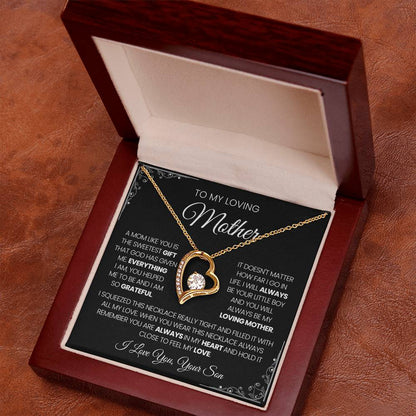 To My Loving Mother| You're The Sweetest Gift-Forever Love Necklace-Black Card