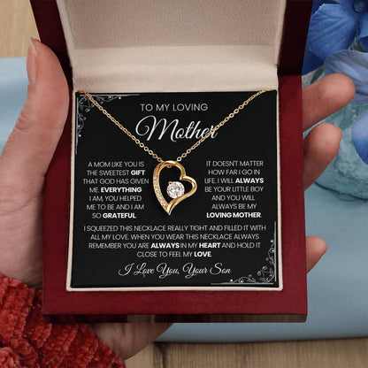 To My Loving Mother| You're The Sweetest Gift-Forever Love Necklace-Black Card