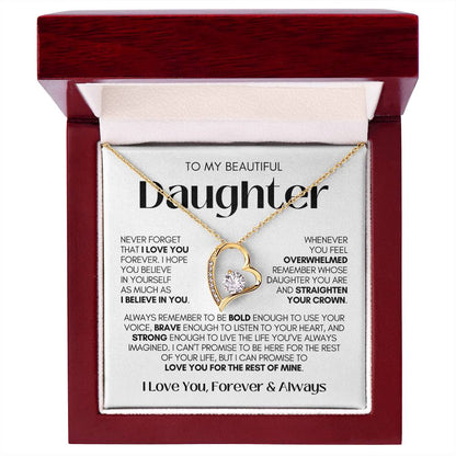 Daughter Necklace| Listen To Your Heart