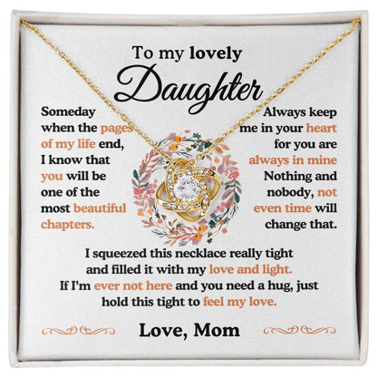 To My Lovely Daughter| The Most Beautiful Chapters| Love Knot Necklace