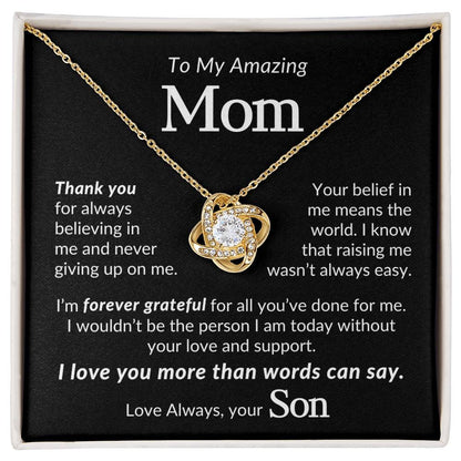 To My Mom Necklace| You're The World