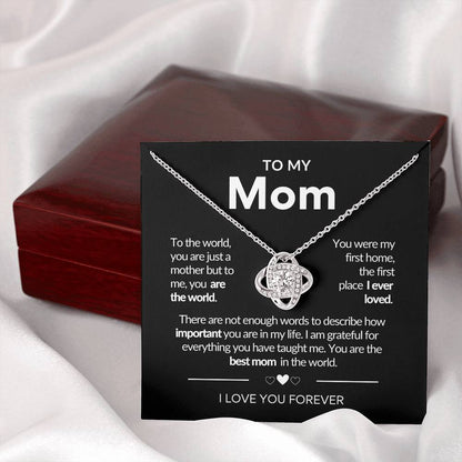 To My Mom Necklace | You're The World