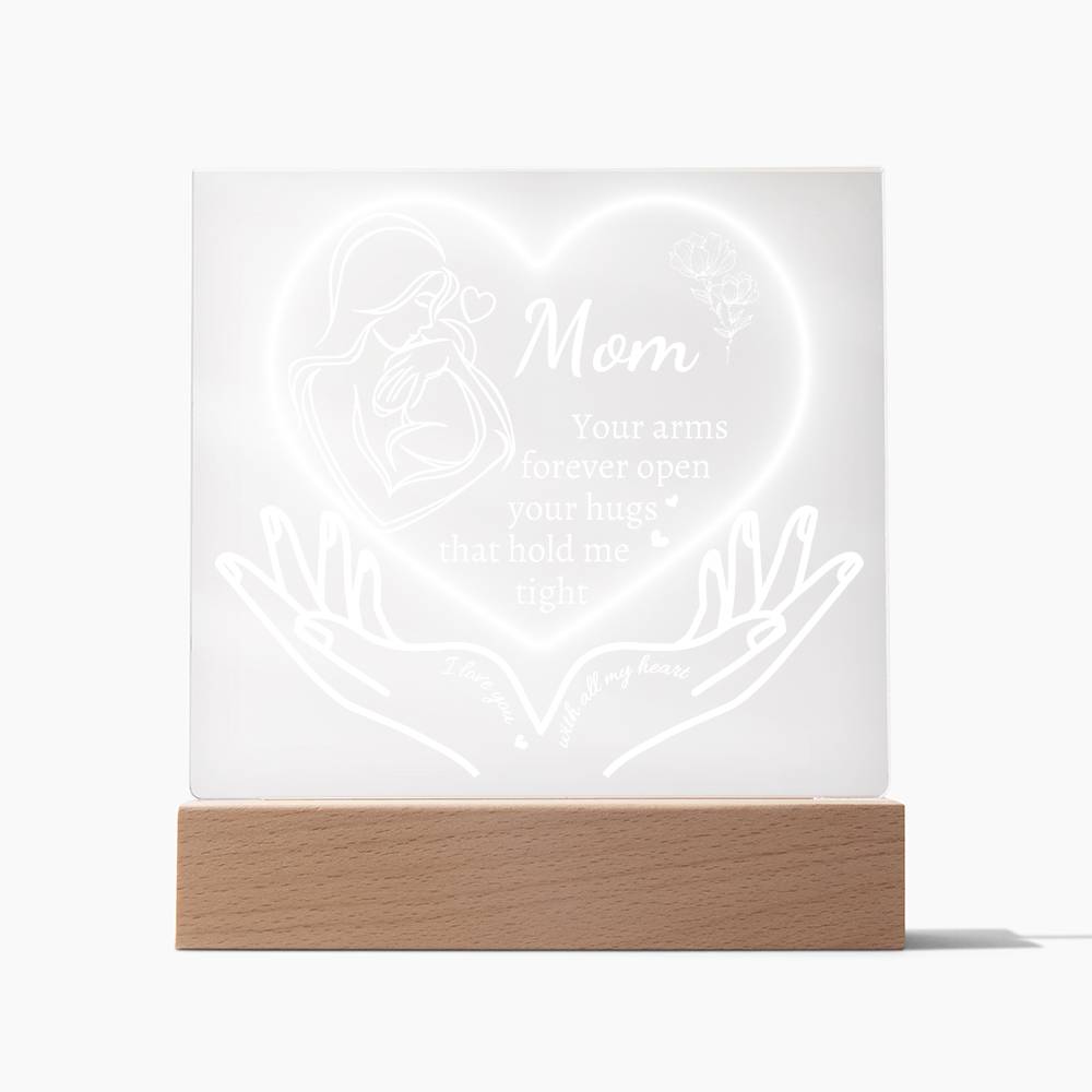 Mother's Day gift | Acrylic Night Lights Gift for Mom from Daughter, Son, and Wife - Birthday, Wedding, and Anniversary