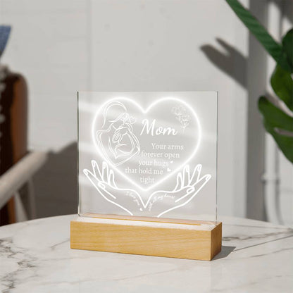 Mother's Day gift | Acrylic Night Lights Gift for Mom from Daughter, Son, and Wife - Birthday, Wedding, and Anniversary