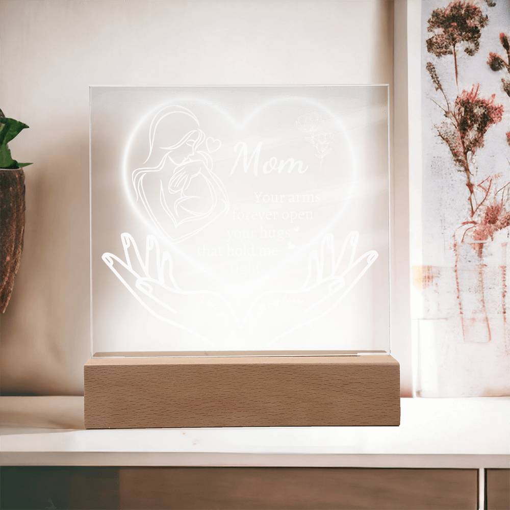 Mother's Day gift | Acrylic Night Lights Gift for Mom from Daughter, Son, and Wife - Birthday, Wedding, and Anniversary