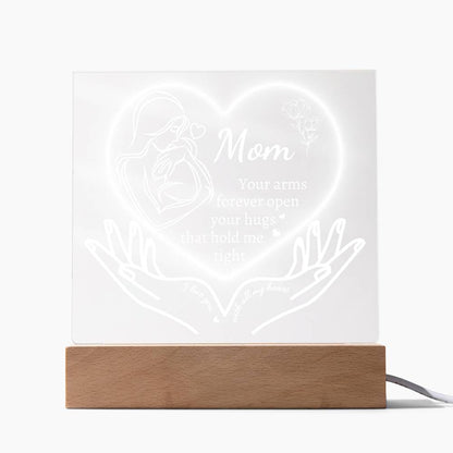 Mother's Day gift | Acrylic Night Lights Gift for Mom from Daughter, Son, and Wife - Birthday, Wedding, and Anniversary