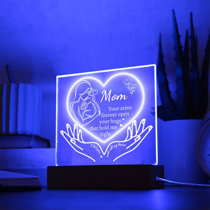 Mother's Day gift | Acrylic Night Lights Gift for Mom from Daughter, Son, and Wife - Birthday, Wedding, and Anniversary