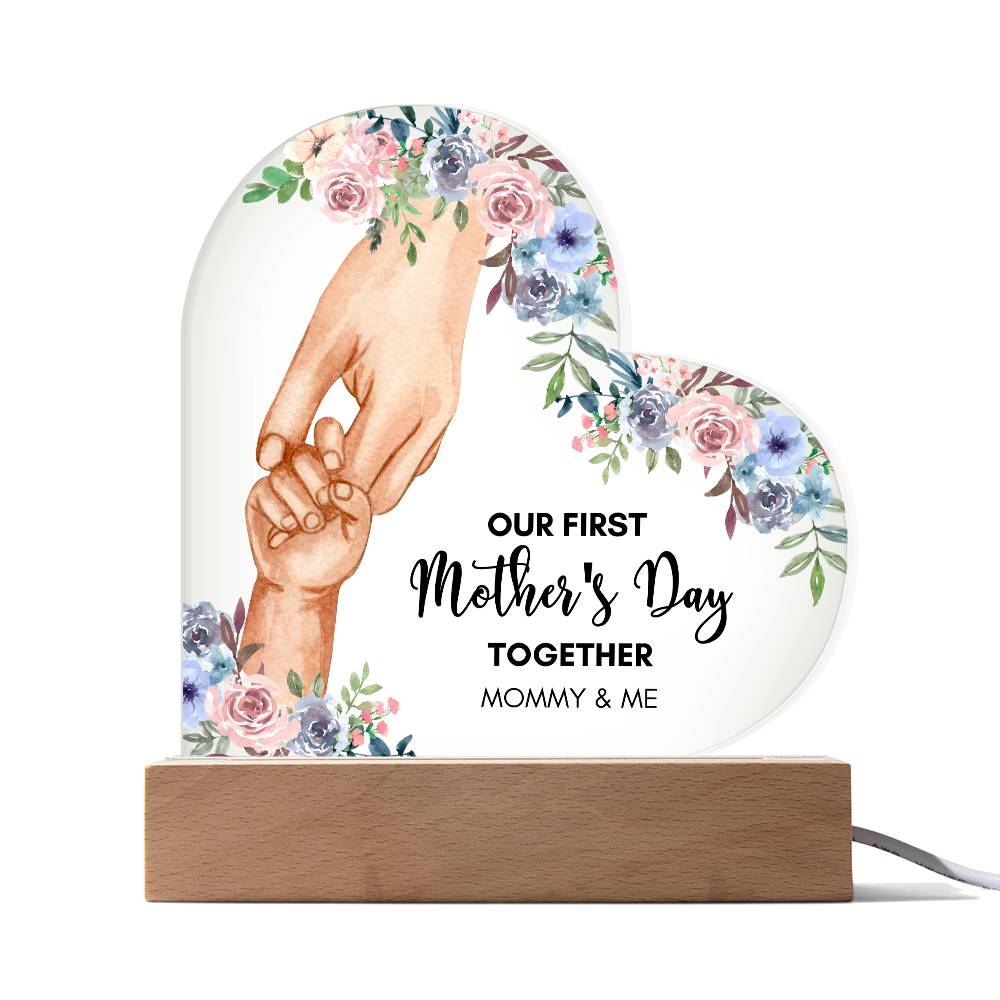 Mother's day gift | Our First Mother'S Day Together Printed Heart Acrylic Plaque |Mom Gifts, Birthday Gifts for Mom