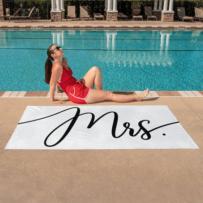 Mr and Mrs| Mrs. Beach Towel| Wedding Gift