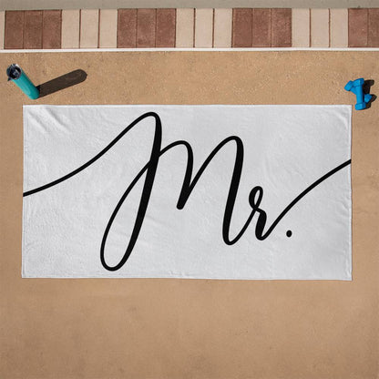 Mr and Mrs| Mr. Beach Towel| Wedding Gift