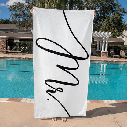 Mr and Mrs| Mr. Beach Towel| Wedding Gift